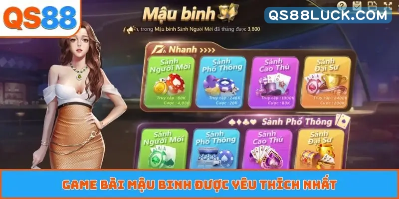 Game bài mậu binh được yêu thích nhất