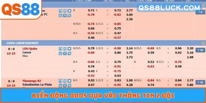 Theo dõi odds trên nền tảng trực tuyến